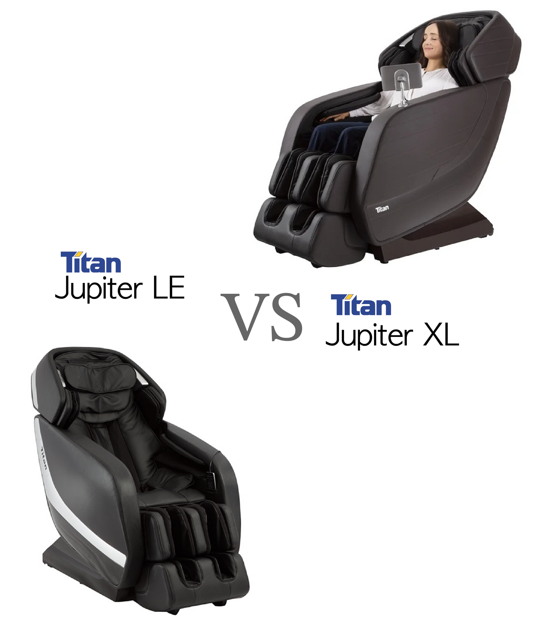 Comparison Review: Titan Jupiter XL vs. Titan Jupiter LE Massage Chairs