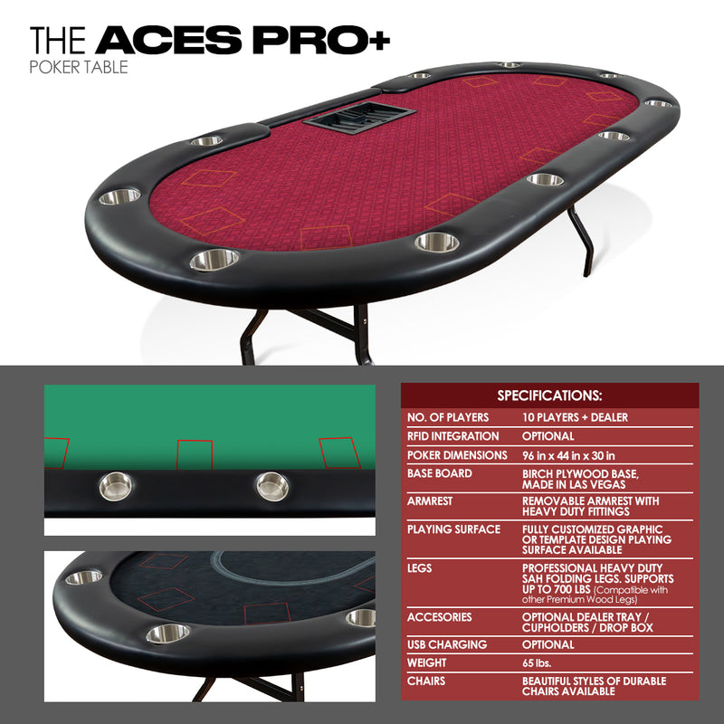 BBO Poker Tables Aces Pro Plus Tournament Folding Poker Table