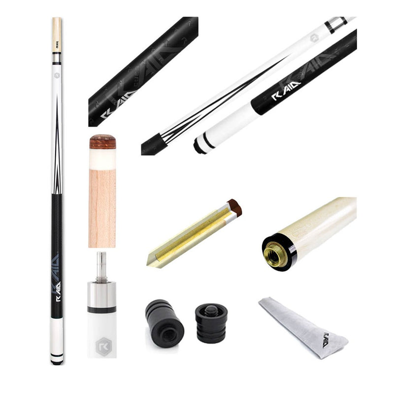RAM Game Room Pearl White W Black Point 2 PC 58" Pool Cue