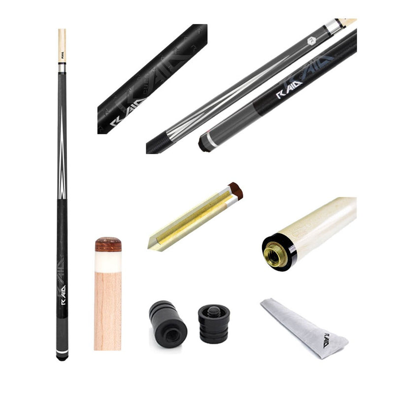 RAM Game Room Metallic Grey W Silver Point 2 PC 58" Pool Cue