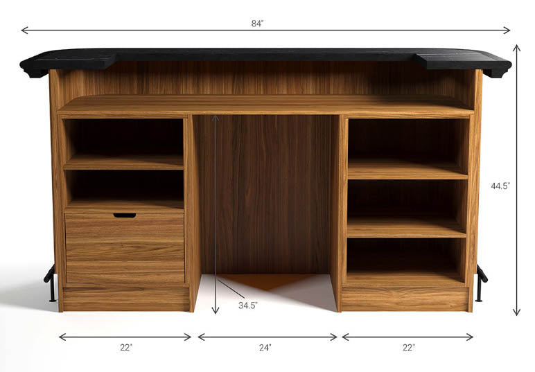 RAM Game Room Prohibition Series 84" Cocktail Bar