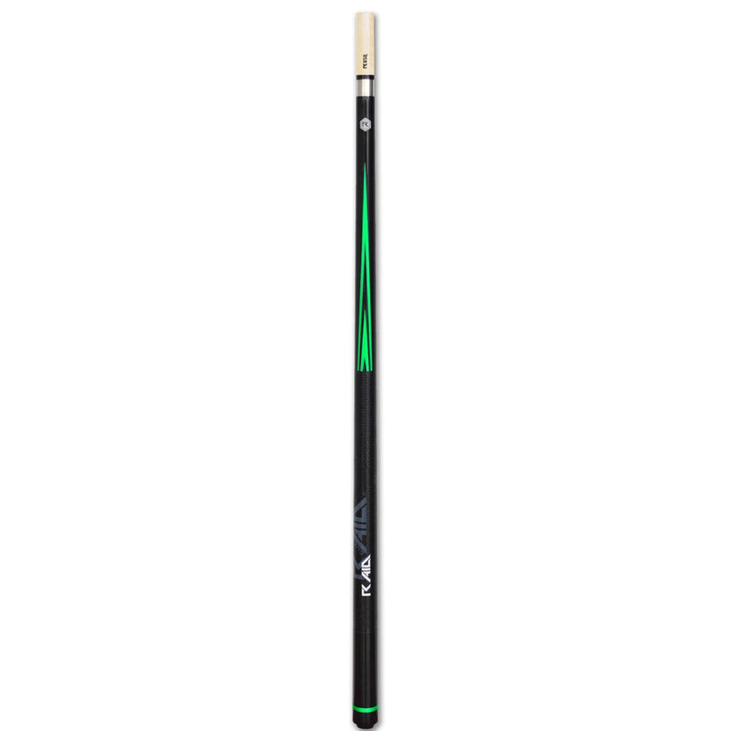 RAM Game Room Black W Flourescent Green Point 2 PC 58" Pool Cue