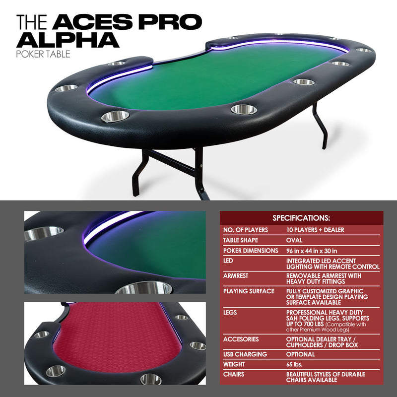 BBO Poker Tables Aces Pro Alpha Folding Poker Table