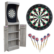 Hathaway Westwood Bristle Dartboard and 84-in Free-Standing Cabinet - Rustic Gray — image 2