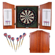 Hathaway Centerpoint Bristle Dartboard and Solid Wood Cabinet - Dark Cherry Finish — image 2
