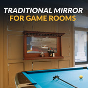 Hathaway Seville 62-in Hardwood Back Bar Mirror - Mahogany Finish — image 7