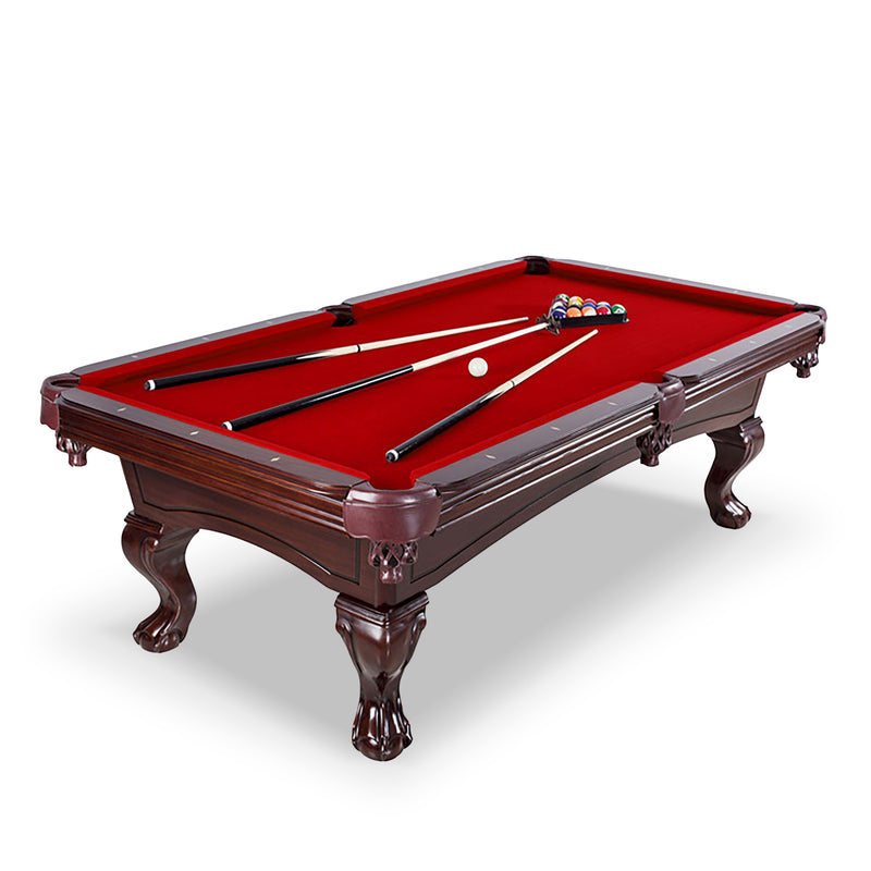Hathaway Augusta 8-ft Pool Table - Mahogany Finish with Red Felt — image 1