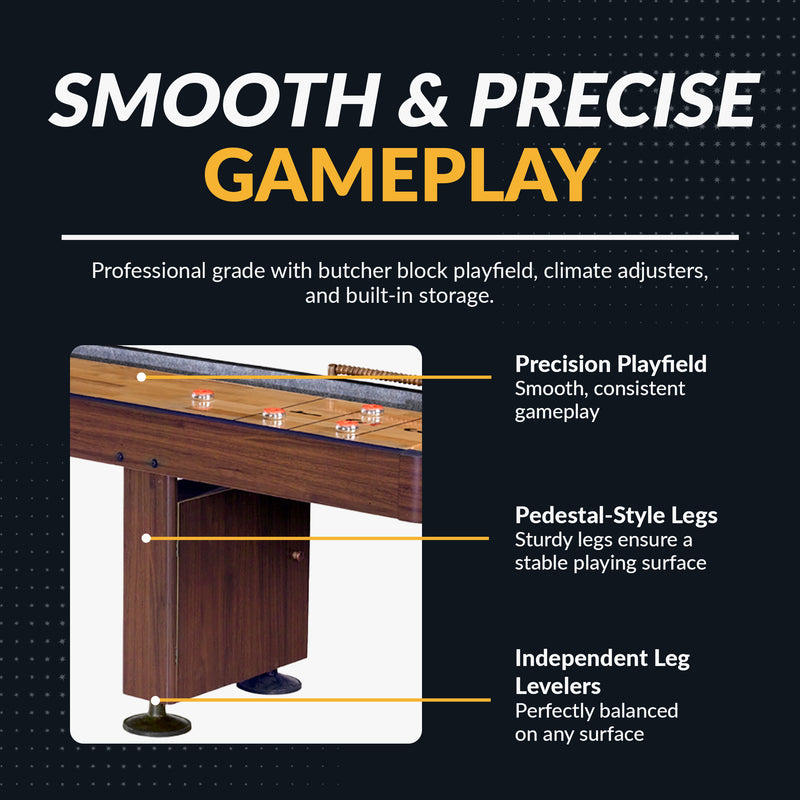 Hathaway Challenger 14-ft Shuffleboard Table - Walnut Finish — image 3