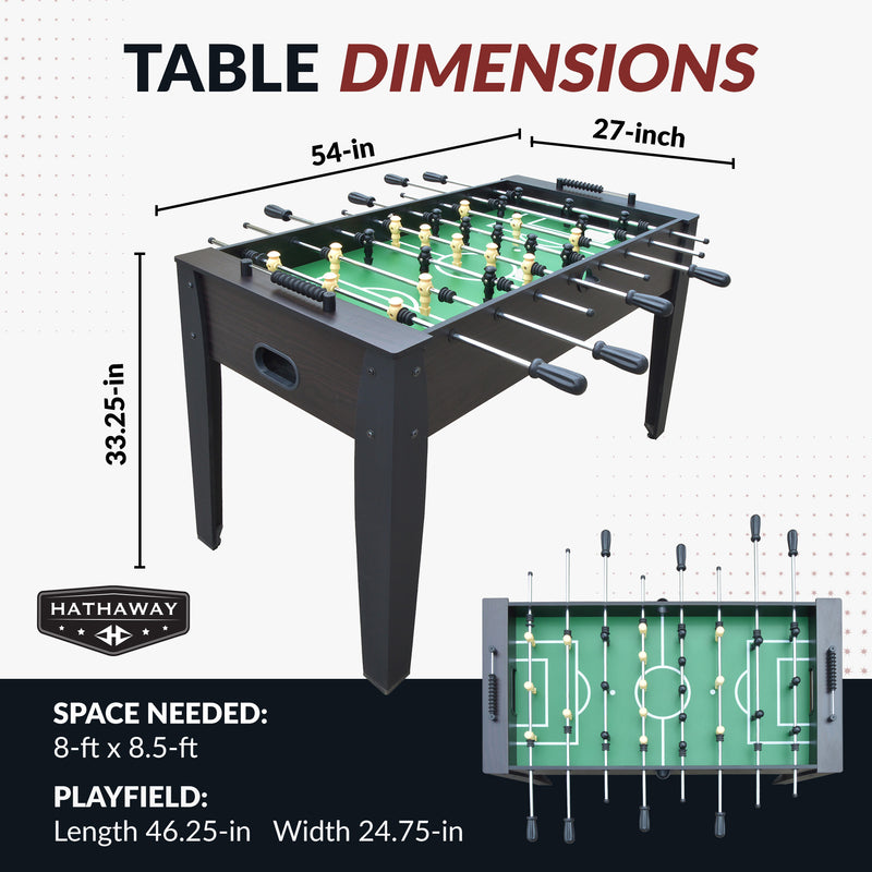 Hurricane 54-in Foosball Table - Dark Walnut — image 3