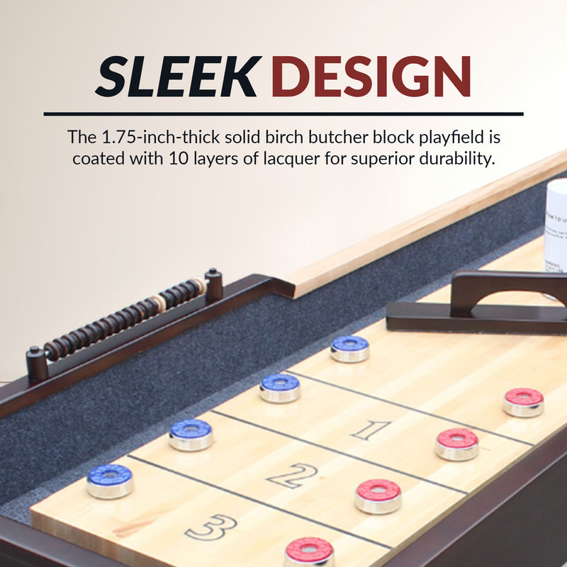 Hathaway Merlot 9-ft Shuffleboard Table - Espresso Finish — image 7