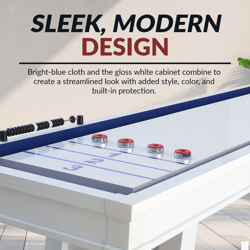 Hathaway Crestline 12-ft Outdoor Shuffleboard Table - White — image 7