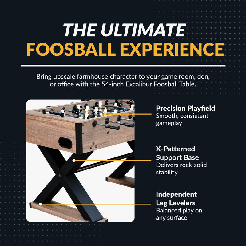 Excalibur 54-in Foosball Table - Driftwood — image 4