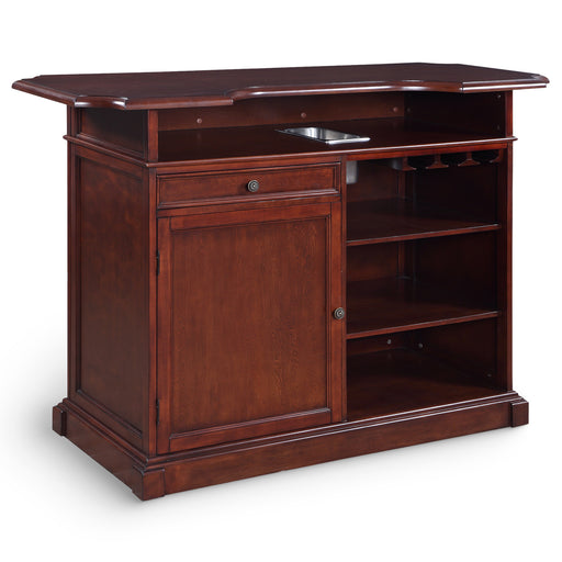 Hathaway Ridgeline 60-in Hardwood Home Bar with Storage - Mahogany Finish — image 2