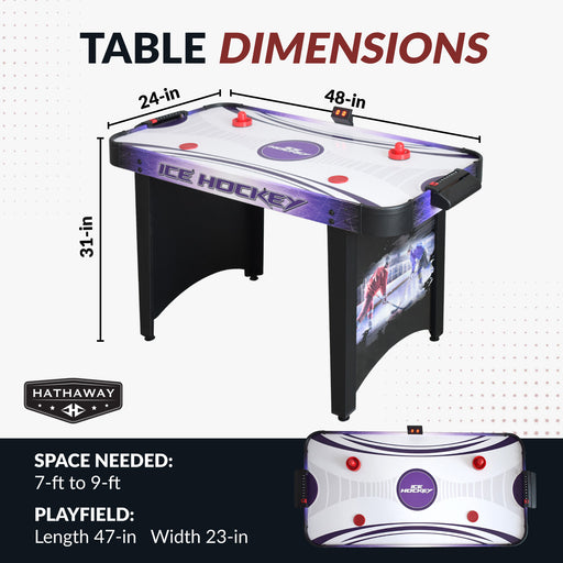 Hathaway Hat Trick 48" Air Hockey Table with LED Scoring — image 2