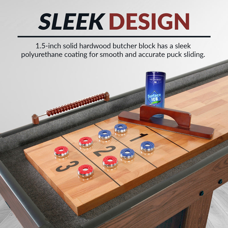 Hathaway Challenger 14-ft Shuffleboard Table - Walnut Finish — image 7