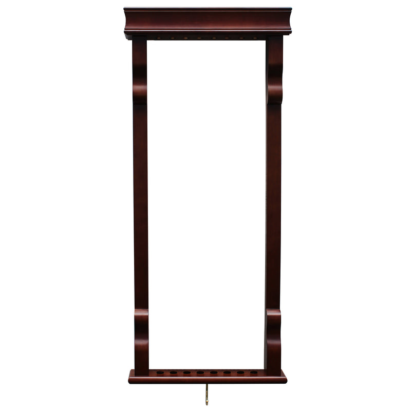 Hathaway Vintage Wall Billiard Cue Rack - Mahogany Finish — image 1
