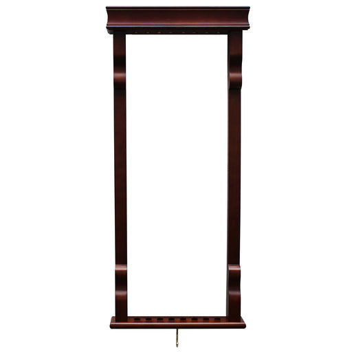 Hathaway Vintage Wall Billiard Cue Rack - Mahogany Finish — image 1