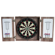 Hathaway Winchester Bristle Dartboard and Cabinet Set - Driftwood Finish — image 1