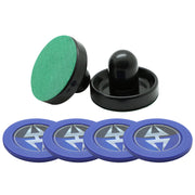 Hathaway Air Hockey 3.75" Strikers and 2.87" Pucks - Black and Blue — image 1