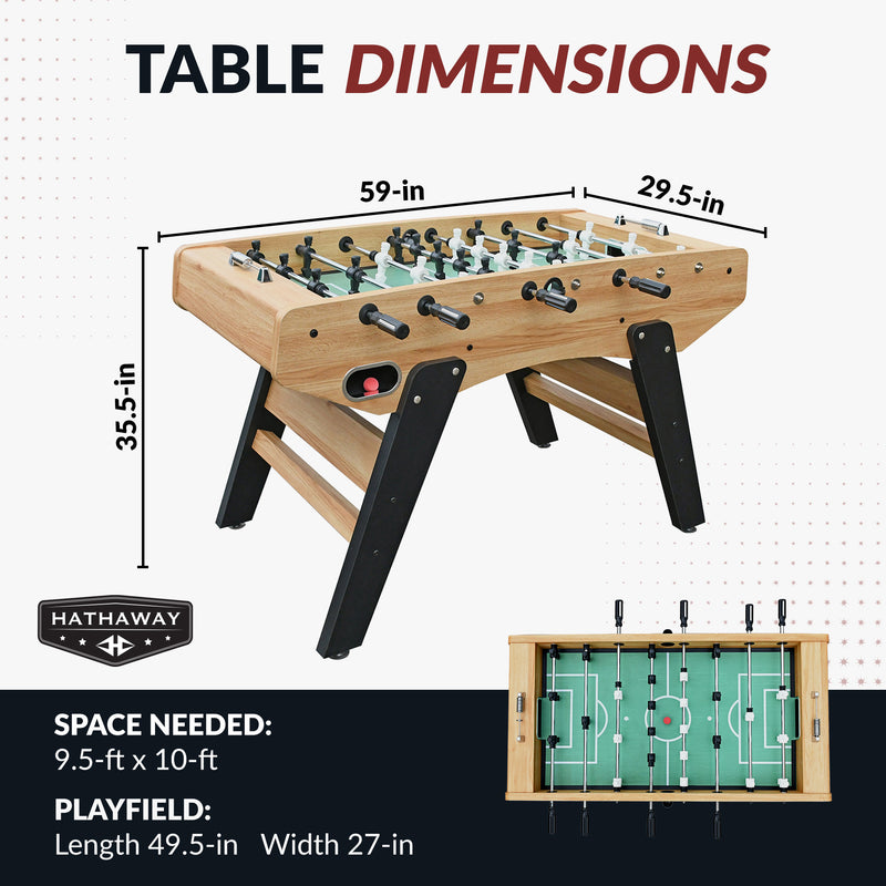 Center Stage Pro Series 59-in Foosball Table - Telescopic Safety Rods — image 3