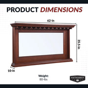 Hathaway Seville 62-in Hardwood Back Bar Mirror - Mahogany Finish — image 3