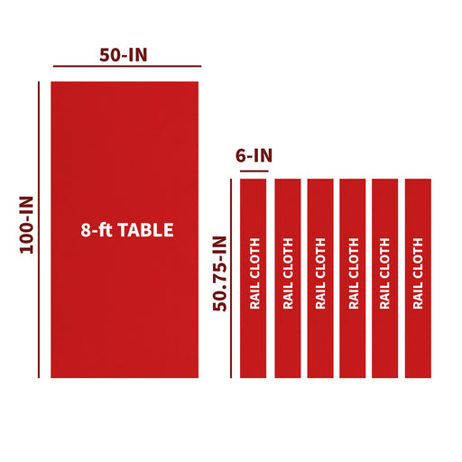 Championship Saturn II Billiard Cloth Pool Table Felt - 8-ft - Red — image 2