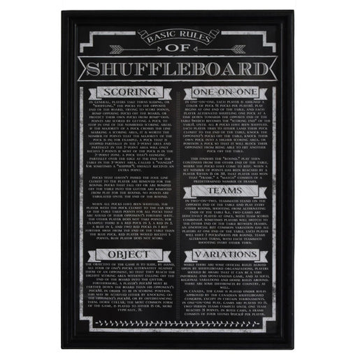 Hathaway Shuffleboard Game Rules Wall Art — image 1