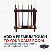Hathaway Classic 28-in Floor Billiard Cue Rack - Mahogany Finish — image 6