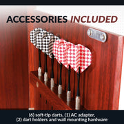 Hathaway Outlaw Electronic Dartboard and 81-in Free-Standing Cabinet - Cherry Finish — image 7