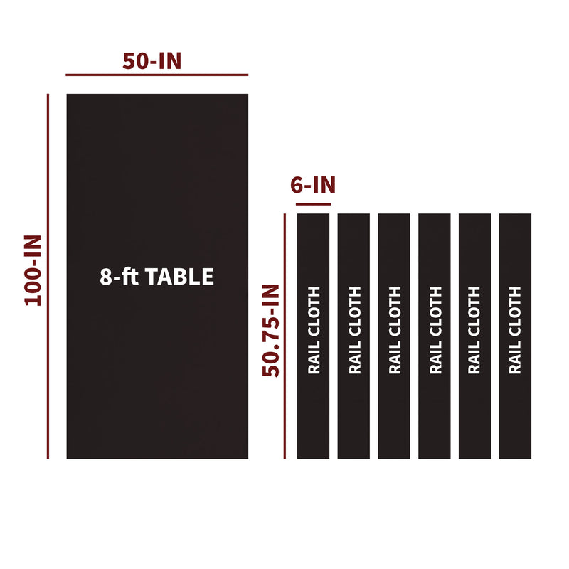 Championship Saturn II Billiard Cloth Pool Table Felt - 8-ft - Black — image 2