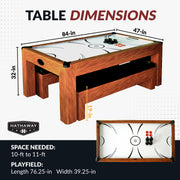 Hathaway Sherwood 7-ft Air Hockey Table Combo Set with Benches — image 3