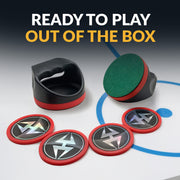 Hathaway Air Hockey 4" Strikers and Four 3" Pucks - Black and Red — image 5