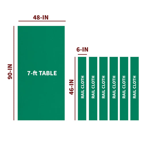 Championship Saturn II Billiard Cloth Pool Table Felt - 7-ft - Green — image 2