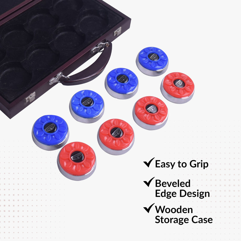 Hathaway Shuffleboard Pucks with Case - Pro Series - Set of 8 — image 4