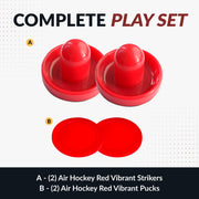 Hathaway Air Hockey 3" Strikers and 2.5" Pucks - Red — image 3