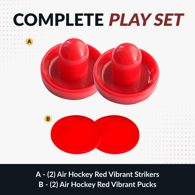 Hathaway Air Hockey 3" Strikers and 2.5" Pucks - Red — image 3