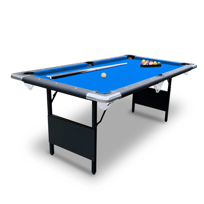 Hathaway Fairmont 6-ft Portable Pool Table - Black with Blue Felt — image 2