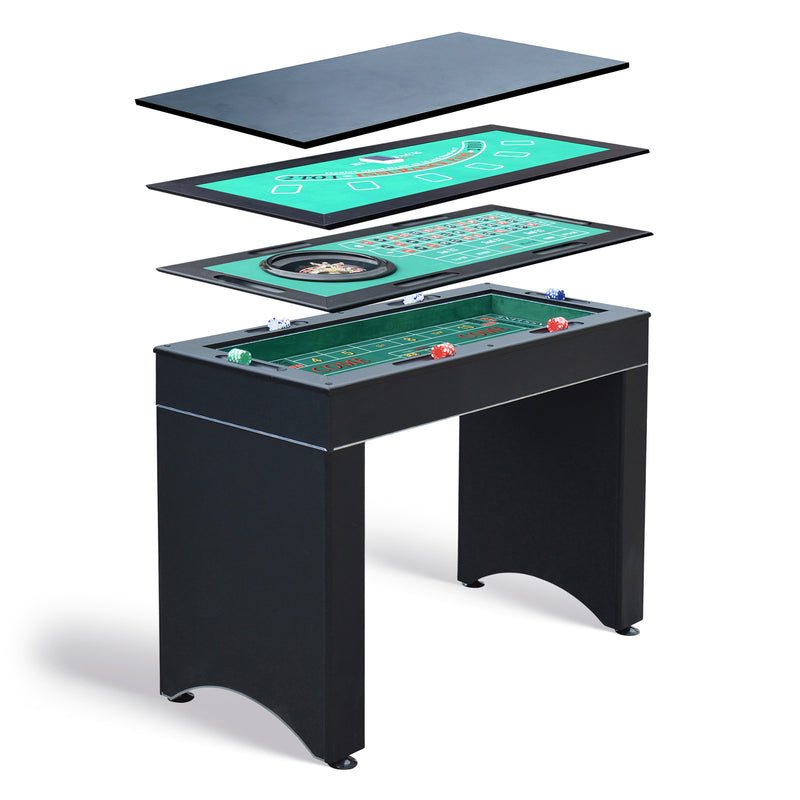 Hathaway Monte Carlo 48-in Roulette Table 4-in-1 Casino Multi-Game Set - Black — image 2