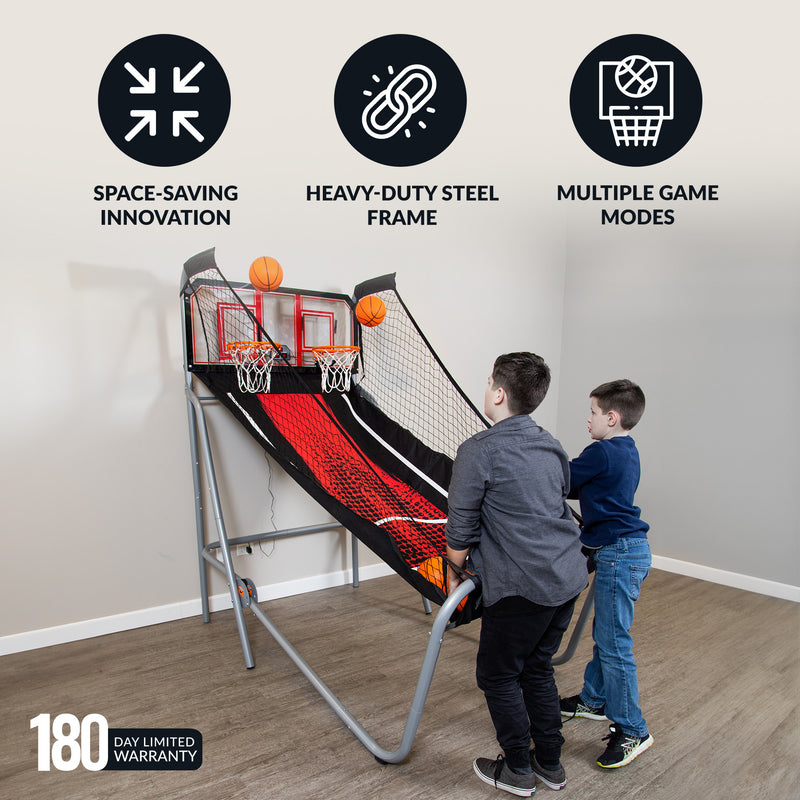 Hathaway Shot Pro Deluxe 81-in Dual Basketball Arcade Game with LED Scoring — image 5