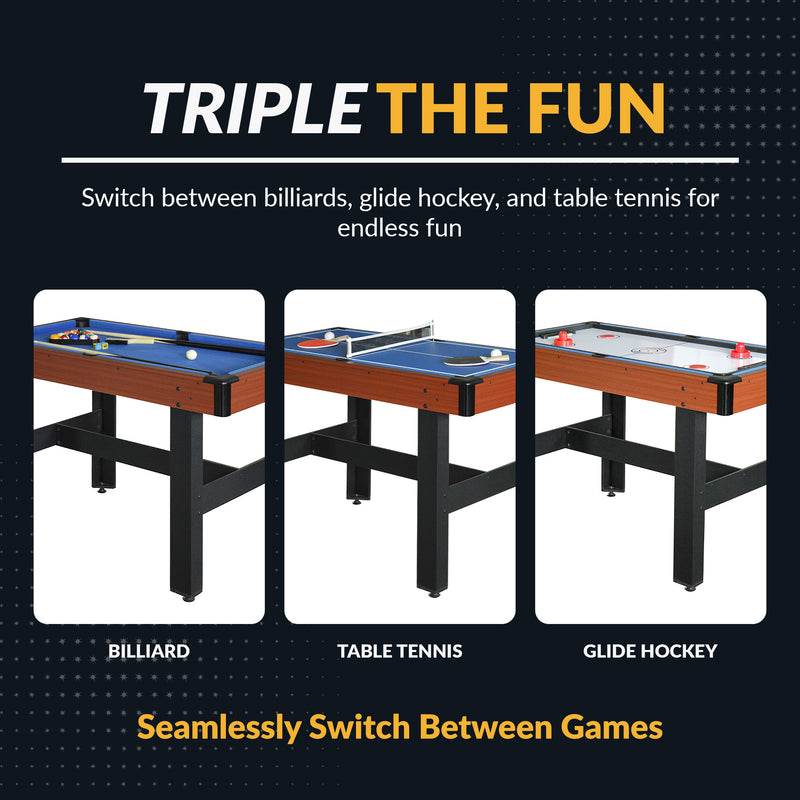 Hathaway Triad 48-in Pool Table 3-in-1 Multi-Game — image 4