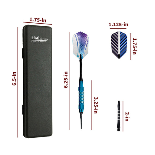 Hathaway Galaxy Soft Tip Darts with Alloy-Plated Barrels - 3 Piece Set — image 2