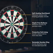 Hathaway Winchester Bristle Dartboard and Cabinet Set - Black — image 4