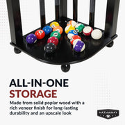 Hathaway Regent 28-in Corner Floor Billiard Cue Rack - Black Finish — image 6