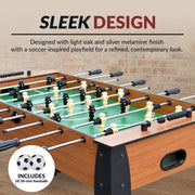 Hurricane 54-Inch Foosball Table with Light Cherry Finish, Analog Scoring and Accessories — image 7