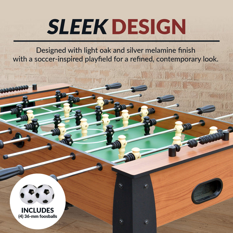 Hurricane 54-Inch Foosball Table with Light Cherry Finish, Analog Scoring and Accessories — image 7