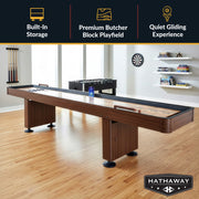 Hathaway Challenger 12-ft Shuffleboard Table - Walnut Finish — image 3