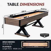 Hathaway Excalibur 9-ft Shuffleboard Table - Driftwood Finish — image 2