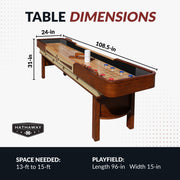 Hathaway Merlot 9-ft Shuffleboard Table - Walnut Finish — image 2