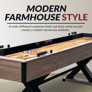 Hathaway Excalibur 9-ft Shuffleboard Table - Driftwood Finish — image 7