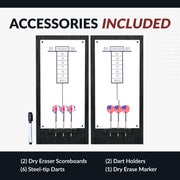 Hathaway Winchester Bristle Dartboard and Cabinet Set - Black — image 7